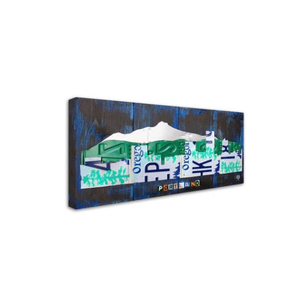 Design Turnpike 'Portland Skyline License Plate' Canvas Art,24x47